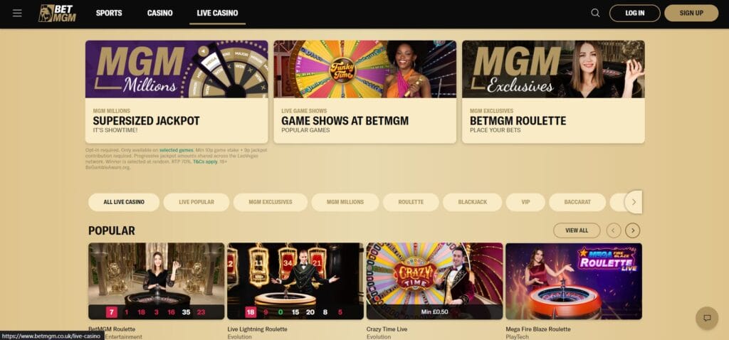 BetMGM live casino